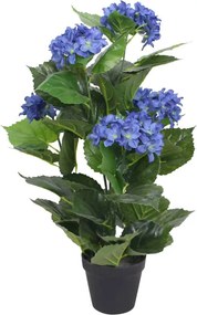 vidaXL műhortenzia virágcseréppel 60 cm kék