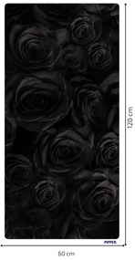 PIPPER. Öntapadós textiltapéta "Fekete rózsák"