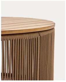 Kerek kerti dohányzóasztal akácfa asztallappal ø 70 cm Dandara – Kave Home