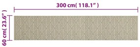 mosható levélmintás bársony konyhaszőnyeg 60 x 300 cm