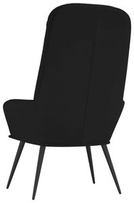 fekete bársony pihenőfotel