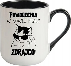 Fehér Bögre Fekete Cofee Vicces Ajándék Siker Az Új Munkahelyen