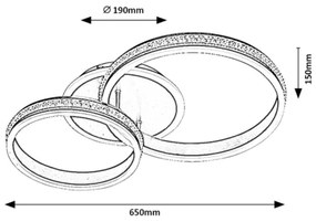 Rabalux 2229 - LED Csillár AVALON LED/50W/230V