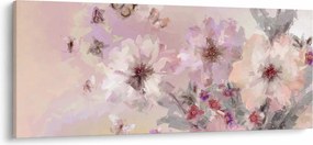 Kép - Művészeti kollázs pillangókkal (120x50 cm)