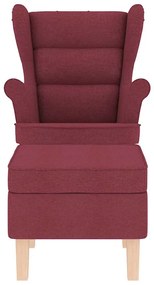 borvörös szövet hintaszék lábtartóval