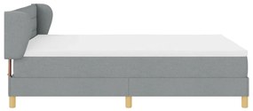 Boxspring Ágy Matrac Ezüstszürke 140x200 cm Szövet