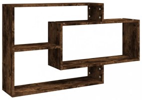 füstös tölgy színű szerelt fa fali polc 104 x 20 x 58,5 cm