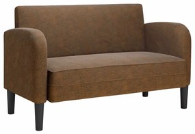 barna műbőr loveseat kanapé 110 cm