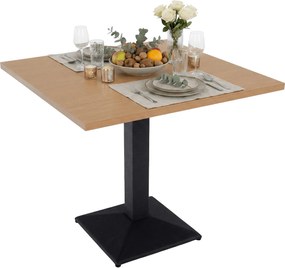 Bisztró asztal, tölgy sonoma/fekete, 70x70 cm, RINALDO TYP 1