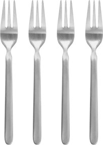 Matt ezüstszínű rozsdamentes acél négyszemélyes desszertes villa szett 4 db-os Stella – Blomus