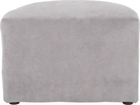 Klub fotel puffal, szürke, ROSE