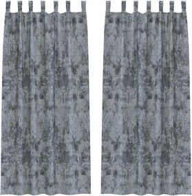 vidaXL Bársonyfüggönyök 2 pcs Ezüst Szürke 245 x 140 cm Bársony