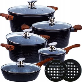 Fekete Edénykészlet Non-stick 12 El. EdenBerg Premium