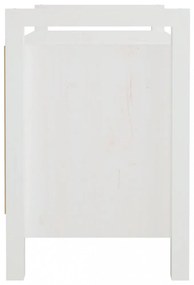 fehér tömör fenyőfa előszoba pad 80 x 40 x 60 cm