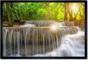 Poszterek keretben 60x40 Ázsiai tájkép Vízesés