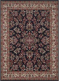 Klasszikus,hagyományos sötétkék nappali szőnyeg 120x160cm