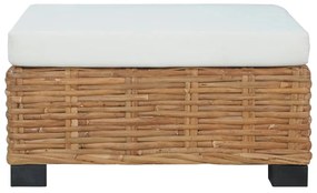 Természetes rattan lábtartó párnával