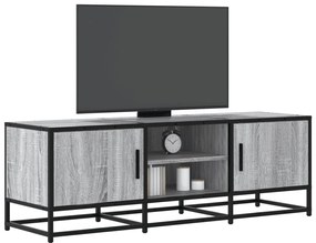 szürke sonoma színű szerelt fa és fém TV-szekrény 120x35x41 cm