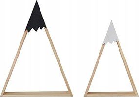 Falra akasztható polcok háromszög fa Ce 30 x 8,5 cm 2 db-os szett
