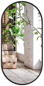 Ovális tükröt a falra OLVANI 80x40 cm fekete kerettel