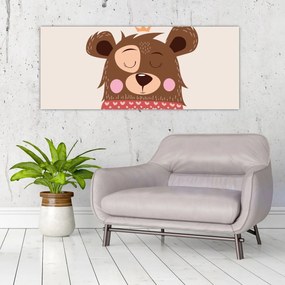 Kép - Teddy maci piros sállal (120x50 cm)