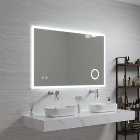 [pro.tec] LED fürdőszobai tükör Scafa 100x70 cm fehér