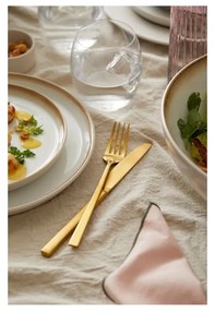 Sárgaréz színű acél evőeszköz készlet 16 db-os Brass – Bitz