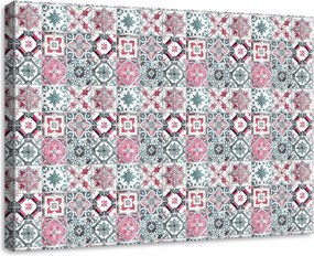 Vászonkép 70x50 Dekorációs csempék geometrikus minták virágos fali motívumok