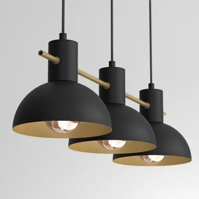 Csillár zsinóron ESTATE MINI 3xE27/15W/230V fekete