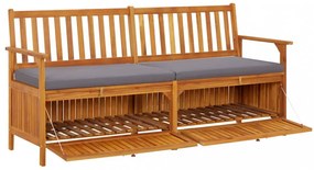 tömör akácfa tárolópad párnával 170 cm