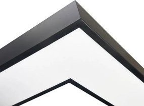 LED mennyezeti lámpatest LED/100W/230V 3000/4000/6500K 80x80 cm fekete