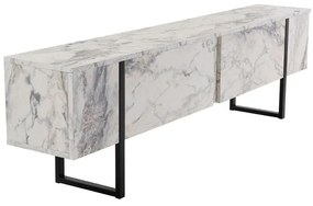 TV szekrény Serenity - Fressia Marble, Fekete
