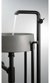 Deante CQS_SU4S - SILIA ráépíthető mosdó, Ø 36 cm, gránit/metál szürke