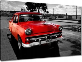 Vászonkép 90x60 Kubai piros autó