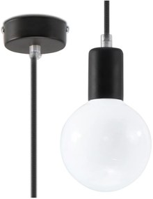 Sollux Lighting Edison függőlámpa 1x60 W fekete SL.0152