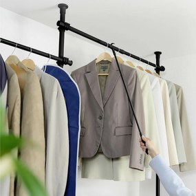 Wenko 2 db Herkules teleszkópos vízszintes rúdszett, fekete