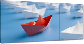 Vászonkép 180x90 Piros papírhajó