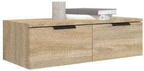 2 db sonoma tölgyszínű szerelt fa fali szekrény 68x30x20 cm