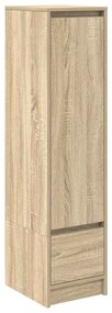 sonoma tölgy szerelt fa magasszekrény 29,5x34x119,5 cm