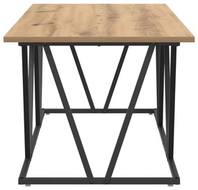 Kávézóasztal Mesteri Tölgy 100x50x40 cm Műgyanta és Fém
