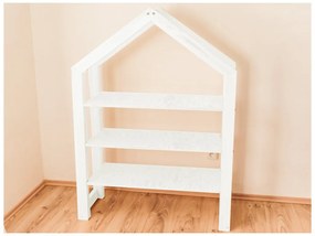 Házikó könyvespolc prémium fehér méret: 87 x 35 x 131 cm