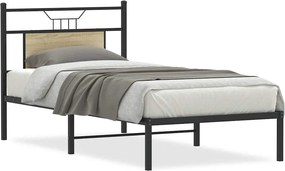 vidaXL sonoma tölgy színű szerelt fa ágykeret matrac nélkül 75x190 cm