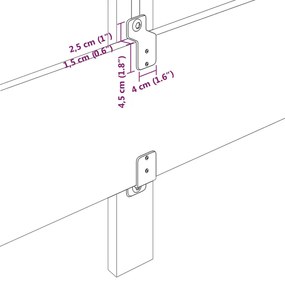 Fejtámla Egyszerű Design Sötétszürke 90 cm Kordbársony Szövet