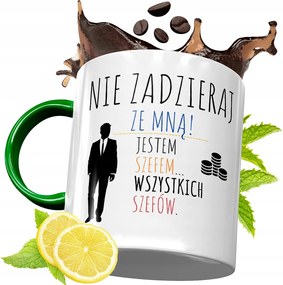 Zöld Bögre A Főnöknek Születésnapi Ajándék fényképes nyomtatással