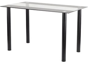 Riona 120 cm szögletes üveg étkezőasztal