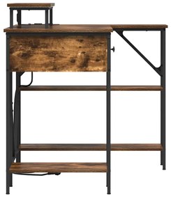 Asztal fiókkal Füstölt tölgy 120 x 79 x 86.5 cm Faanyag