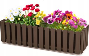 Virágtartó balkonláda 18x58x16,2 cm barna