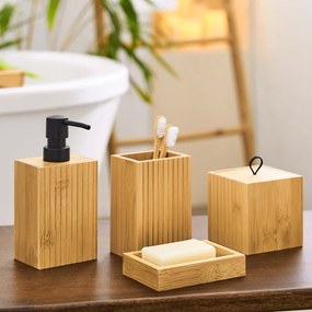 Natúr színű bambusz WC-kefe Hanoi – douceur d'intérieur