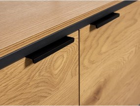 Natúr színű könyvespolc tölgyfa dekorral 90x190x40 cm Cesura – Unique Furniture