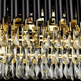 Brilagi - Láncos csillár ECLIPSE 10xE14/10W/230V 78x28 cm fekete/arany